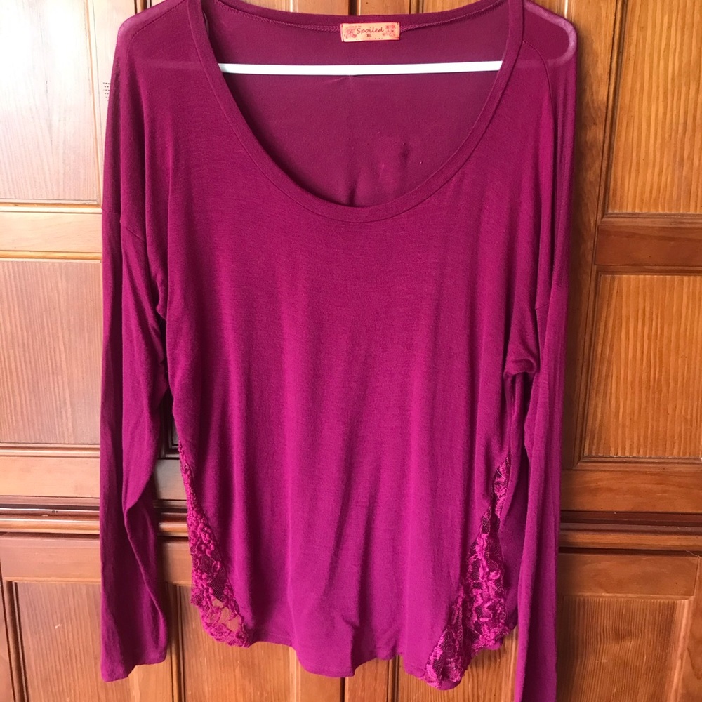 spoiled scoop neck long sleeve